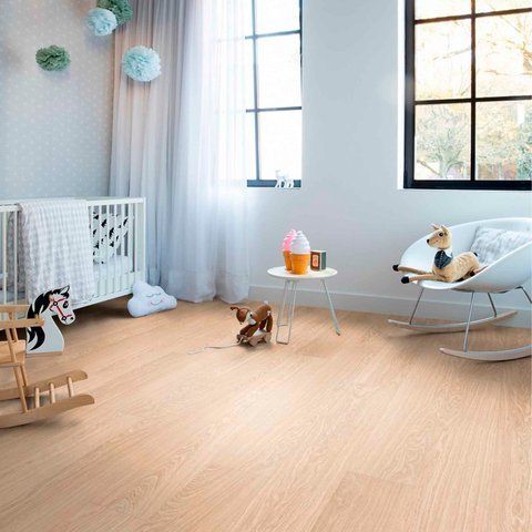 Кварц вінілова плитка для підлоги Quick-Step Bloom Pure oak blush AVMPU40097 фото