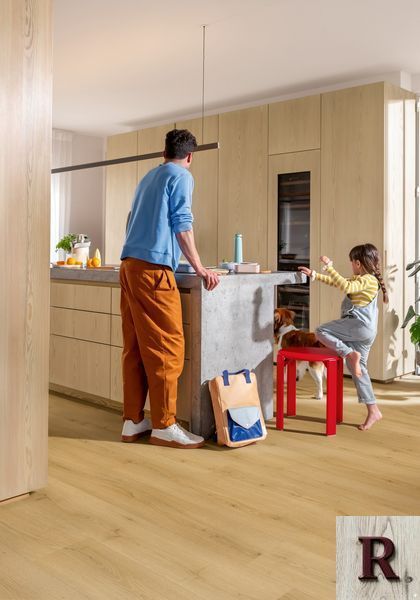 Кварц вінілова плитка для підлоги Quick-Step Bloom Brushed oak honey AVMPU40318 фото