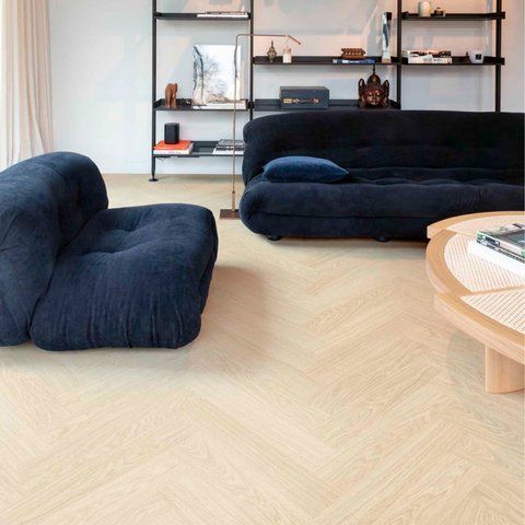 Кварц вінілова плитка для підлоги Quick-Step Ciro Herringbone Pure oak polar AVHBU 40361 фото