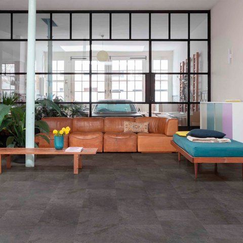 Кварц вінілова плитка для підлоги Quick-Step Oro Black slate AVSTU40035 фото