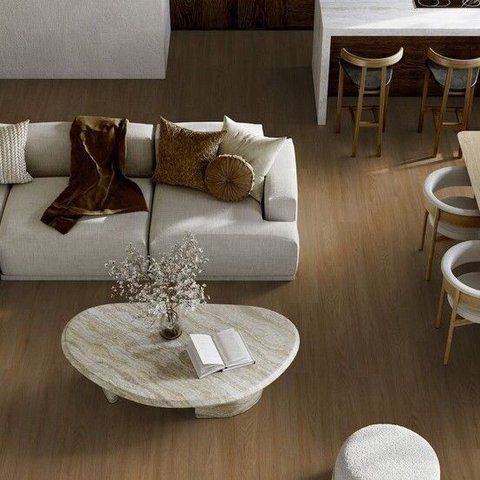Кварц вінілова плитка для підлоги Gerflor Virtuo 55 DB Blomma Brown EIR 1461 фото