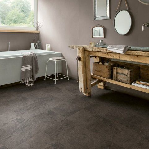 Кварц вінілова плитка для підлоги Quick-Step Blush Black slate SGTC20304 фото