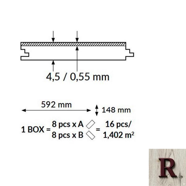 SPC вінілова плитка для підлоги Arbiton Afirmax Legnar Herringbone Tucson Oak HB 41595 фото