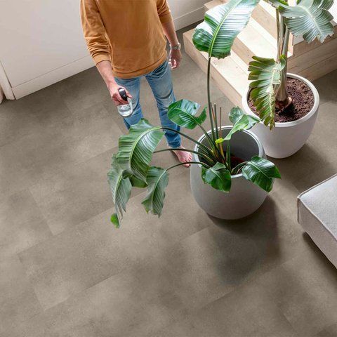 Кварц вінілова плитка для підлоги Quick-Step Illume Cloudy concrete AVMTU40273 фото