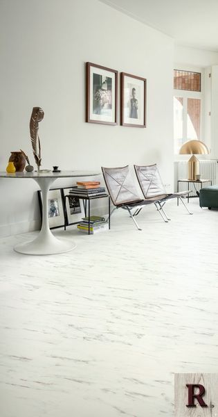 Кварц вінілова плитка для підлоги Quick-Step Oro base Marble Carrara White AVSTT40136 фото