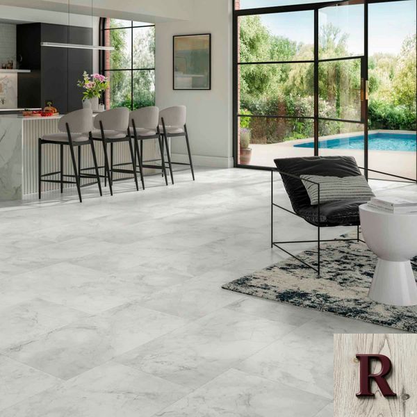 SPC вінілова плитка для підлоги Parador TrendTime 5 Marble Abbey white 1748847 фото