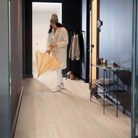 Кварц вінілова плитка для підлоги Quick-Step Bloom Sea breeze oak beige AVMPU40080 фото
