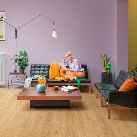 Кварц вінілова плитка для підлоги Quick-Step Blos Cottage oak natural AVSPU40025 фото