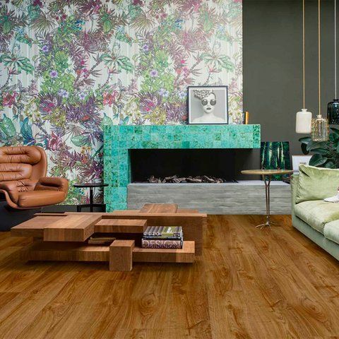 Кварц вінілова плитка для підлоги Quick-Step Bloom Autumn oak brown AVMPU40090 фото