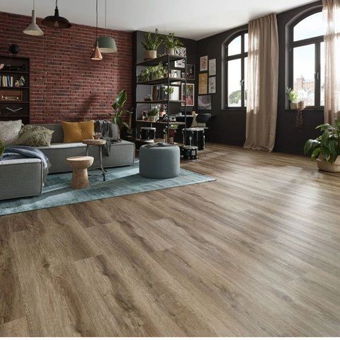 Кварц вінілова плитка для підлоги Wineo 400 DB Wood XL Authentic&nbsp;Oak&nbsp;Brown DB296WXL фото