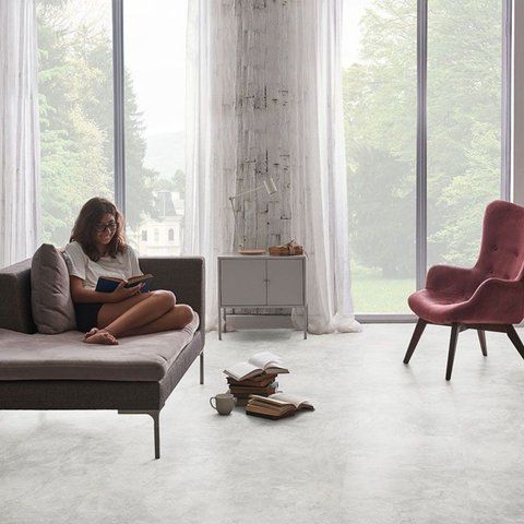 Кварц вінілова плитка для підлоги CHECK Premium Tile XL Rahden Concrete 2153E фото